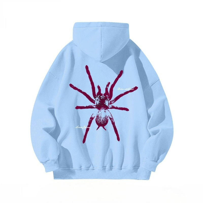 Streetwear Brand Aesthetic - 배기핏 맨 후디스 레저 스파이더 펑크