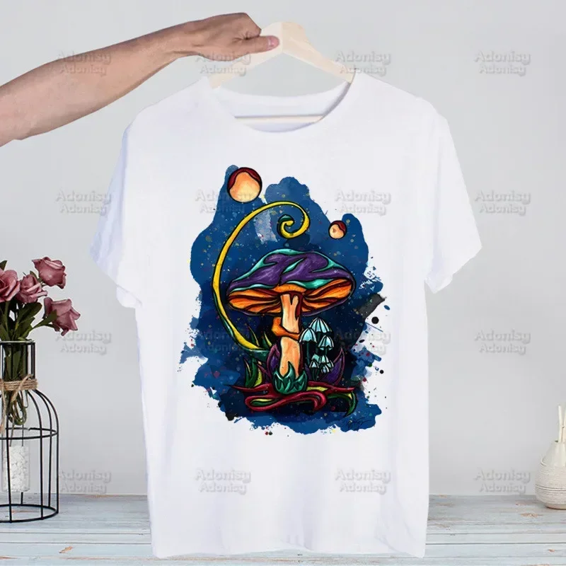 Streetwear Brand Aesthetic - 버섯 그래픽 미적 프린트 남성 브랜드