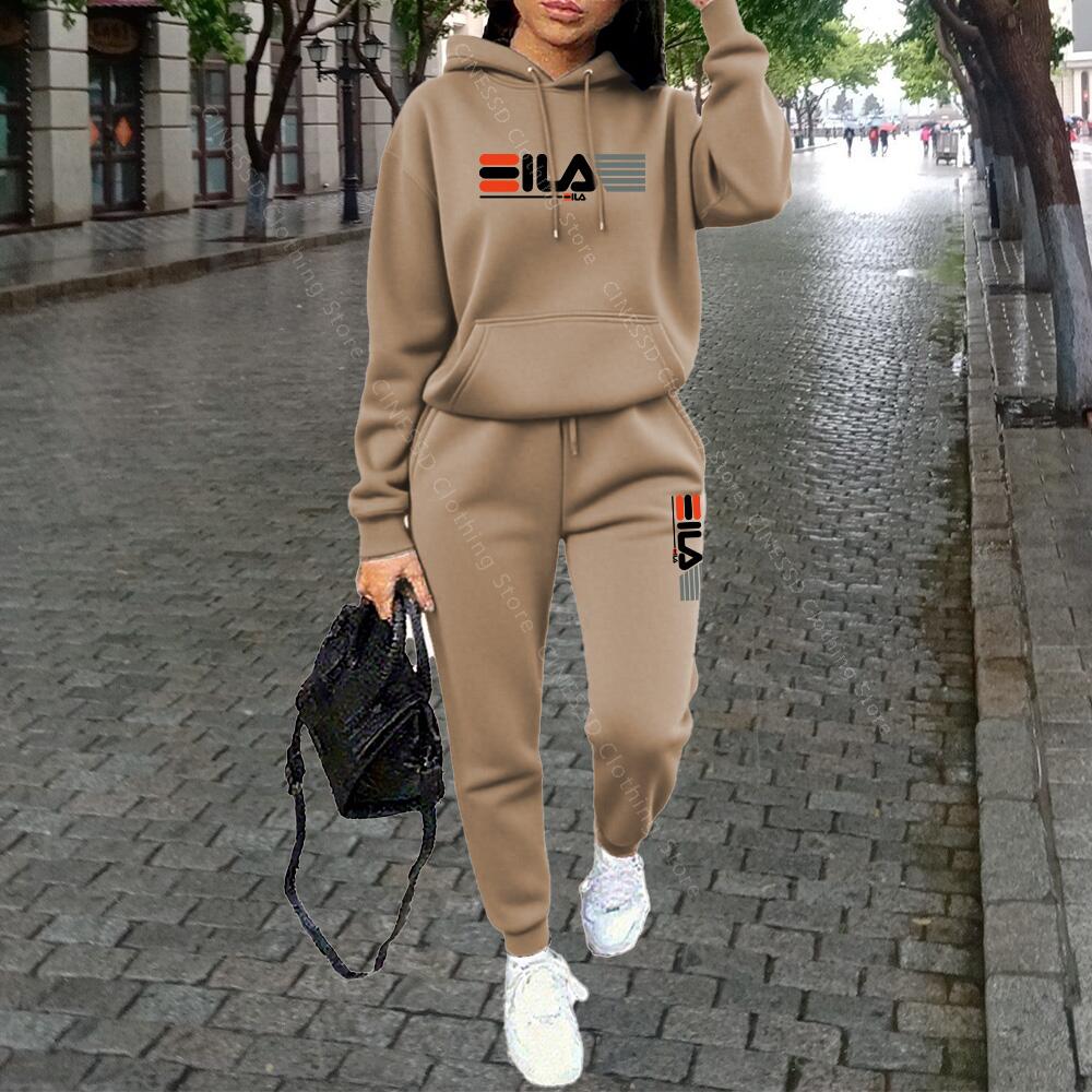 Streetwear Brand Aesthetic - 여성 의류 가을 겨울 후드티 바지