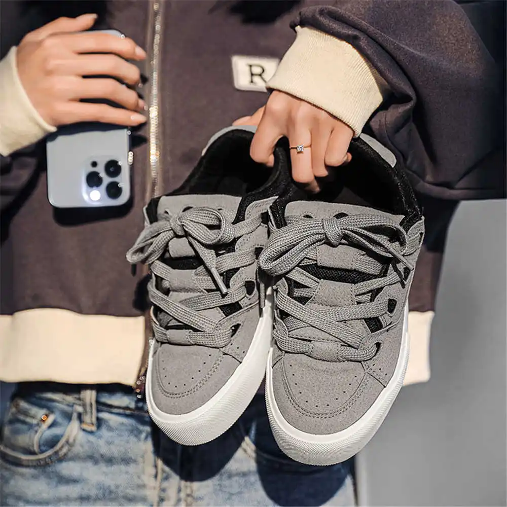 Streetwear Brand Best - 여성용 레이싱이 있는 힙합 학교 신발,