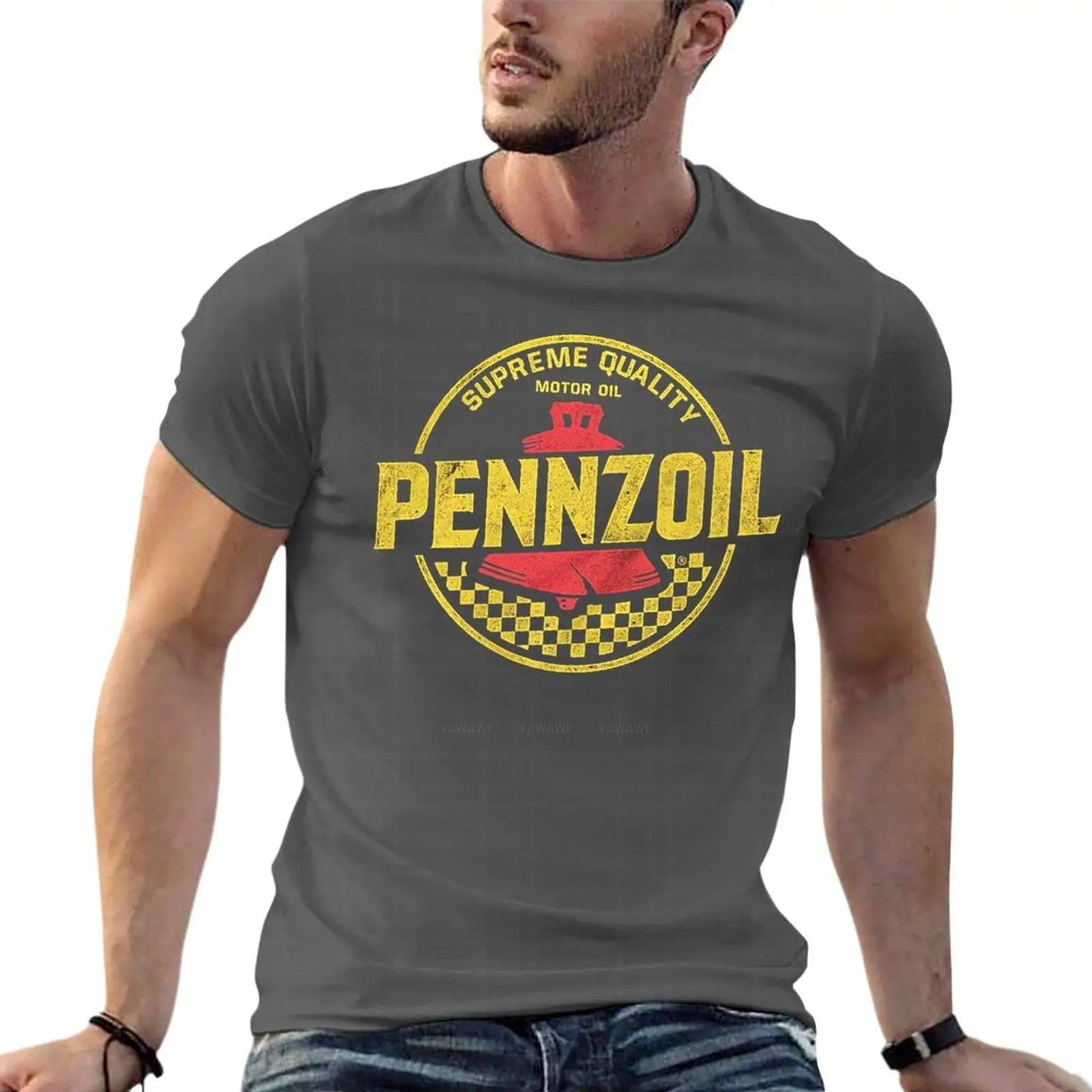 Streetwear Brand Logo - Distressed Pennzoil 모터 오일 로고 오버