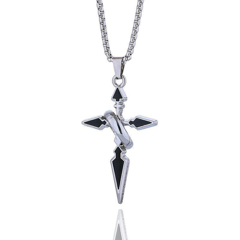 트렌디 브랜드 크로스 펜던트 목걸이와 반지, 미니멀리스 - Streetwear Brand Jewelry 리뷰 및 가격