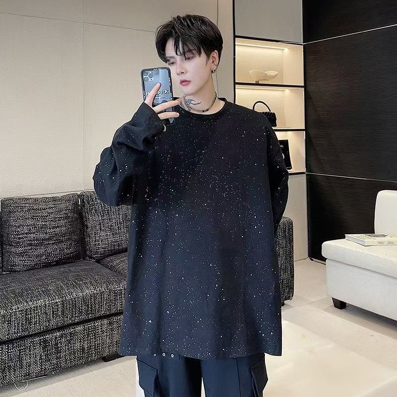 패션 블랙 배기 남성 풀오버 하이 브랜드 스웨트셔츠 9 - Streetwear Brand Aesthetic 리뷰 및 가격