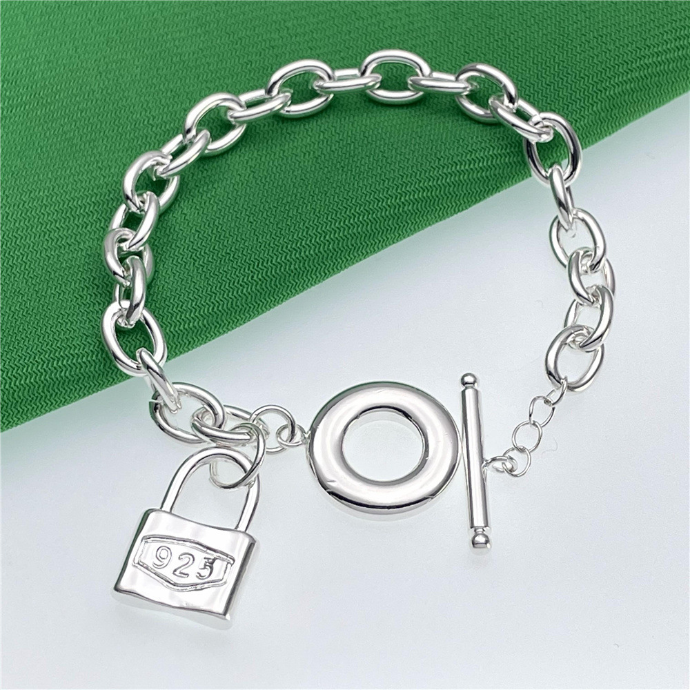 인기 브랜드 925 스털링 실버 여성용 멋진 잠금 팔찌 - Streetwear Brand Jewelry 리뷰 및 가격