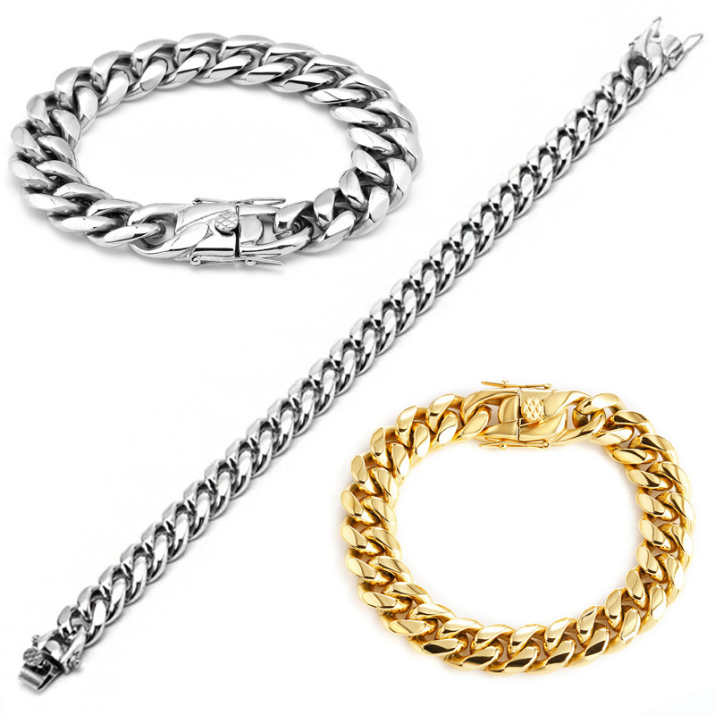 아펙셀 브랜드 트렌디 쥬얼리 스테인리스 스틸 팔찌 쿠반 - Streetwear Brand Jewelry 리뷰 및 가격