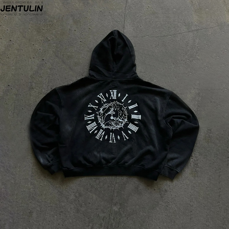 미학적 힙합 레터 프린트 레트로 트렌디 브랜드 루즈 지 - Streetwear Brand Aesthetic 리뷰 및 가격
